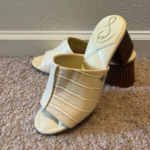 Sam Edelman Open-Toe Mules with Chunky Heel